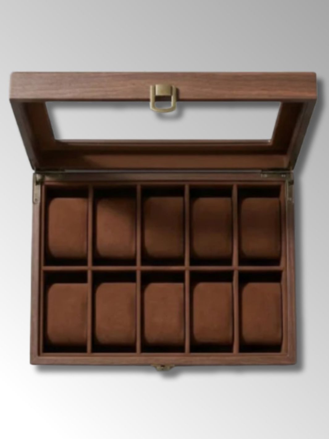 Boîte à Montre en Bois d'Acajou 10 Emplacements