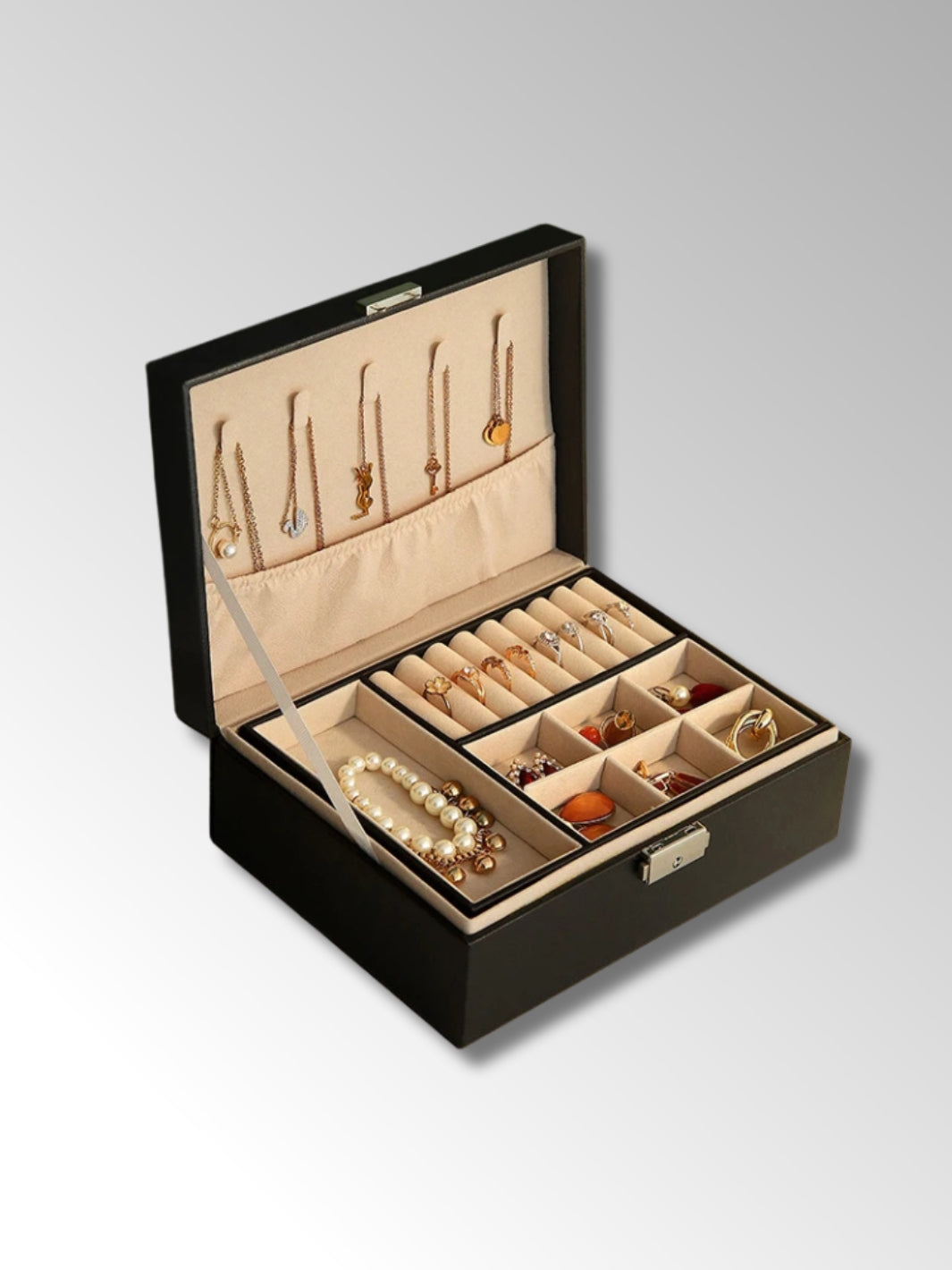 Coffret à Bijoux Élégant avec Compartiments