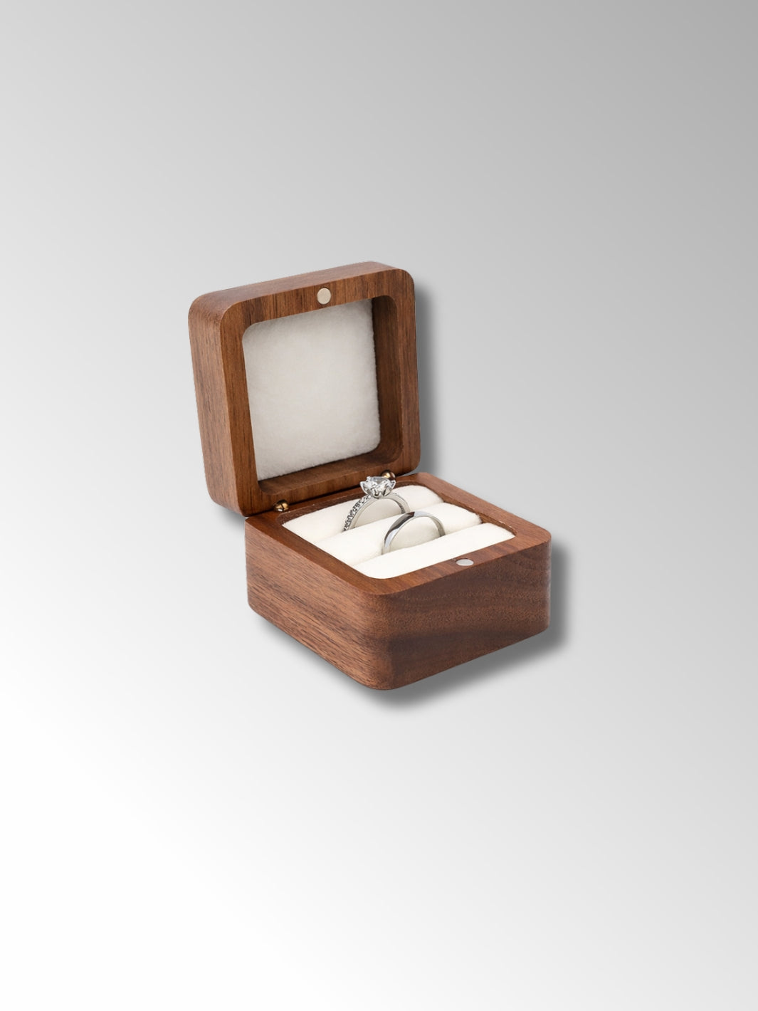 Boîte à Bague Couple en Bois