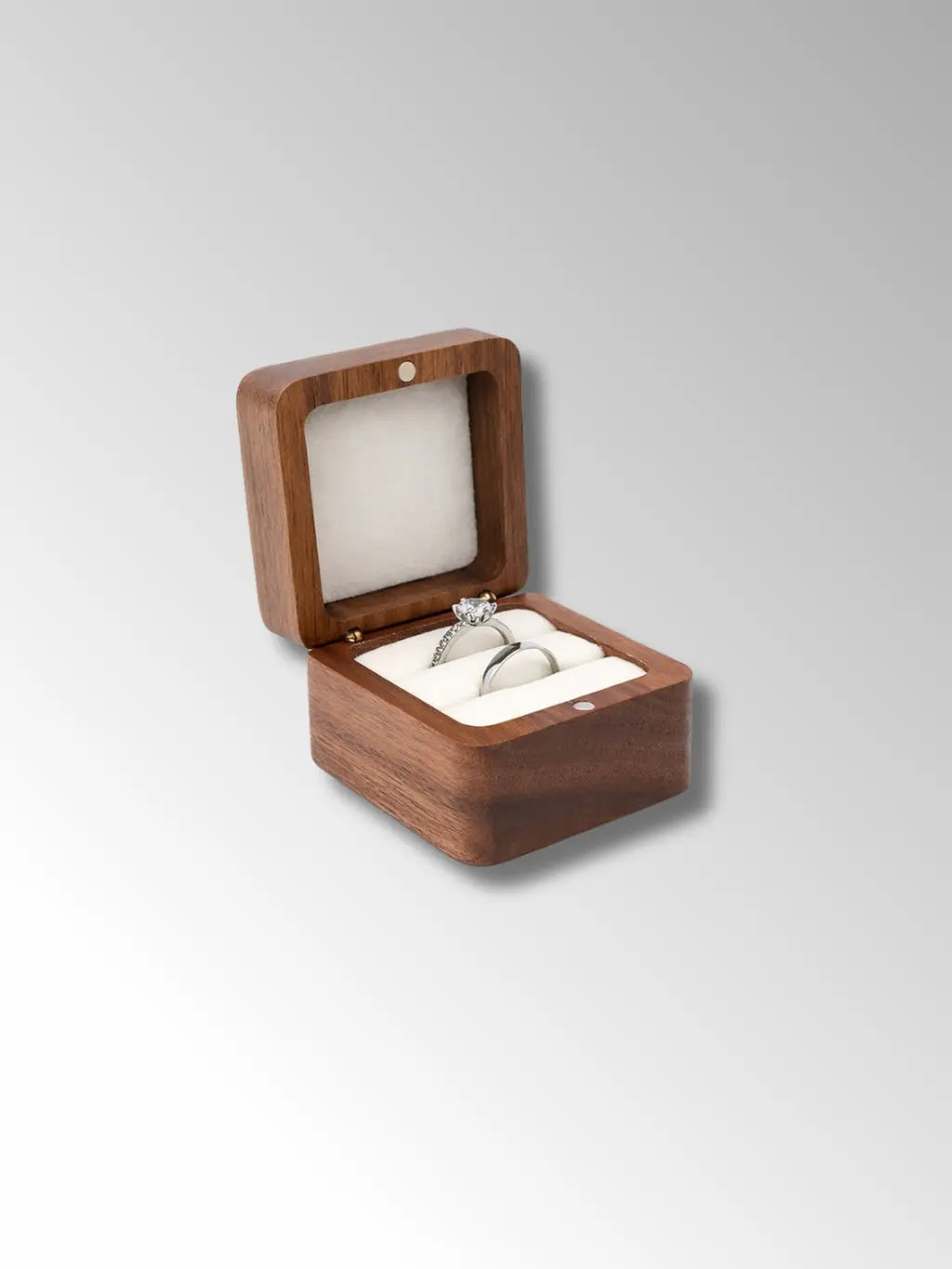 Boîte à Bague Couple en Bois