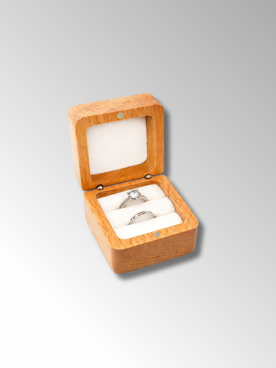 Boîte à Bague Couple en Bois