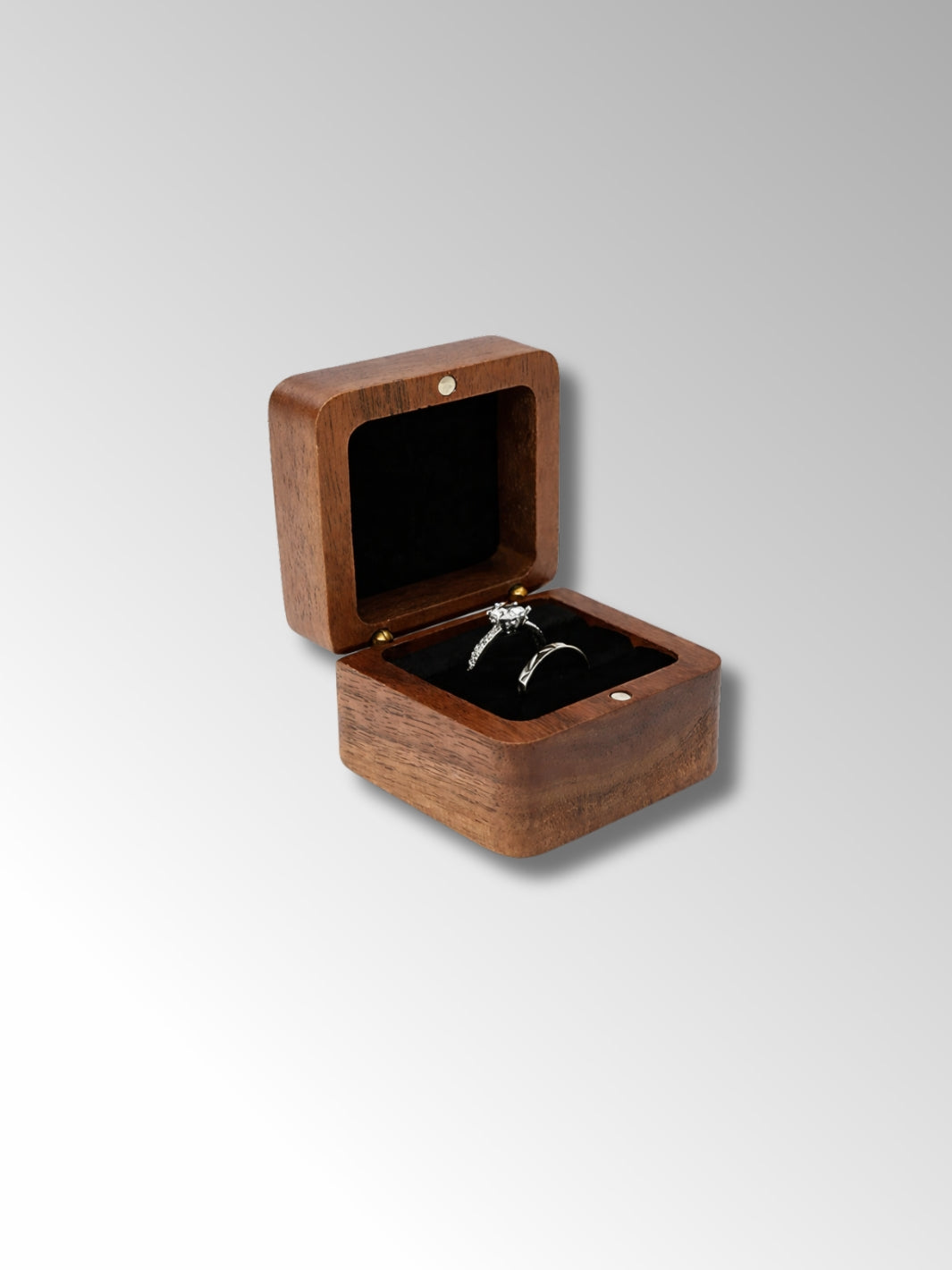 Boîte à Bague Couple en Bois