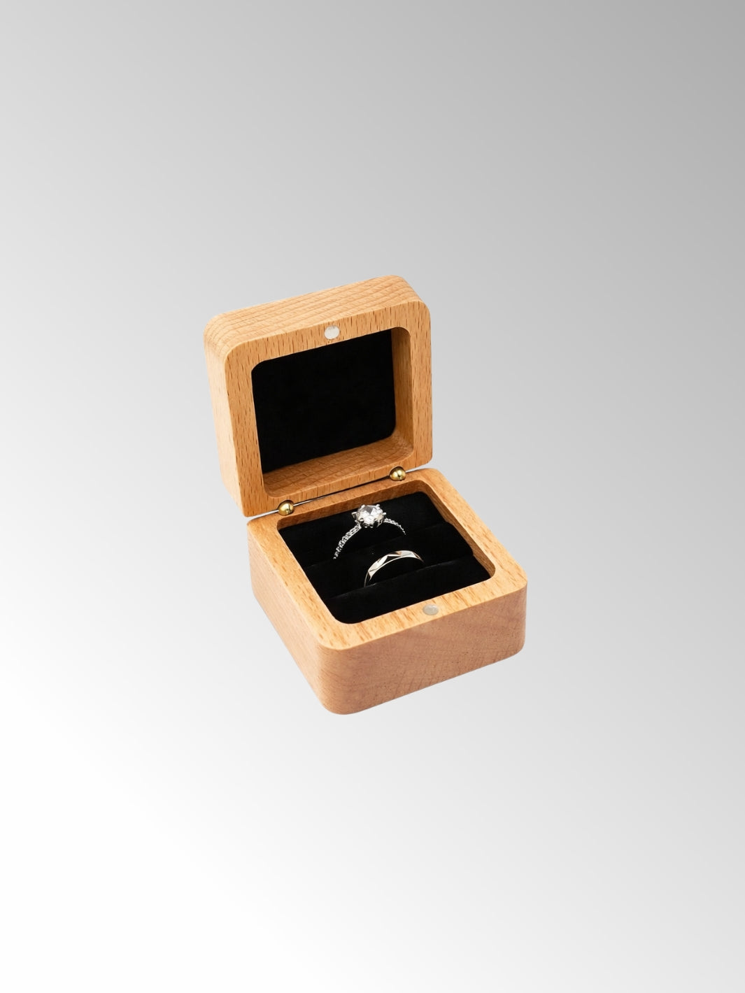Boîte à Bague Couple en Bois