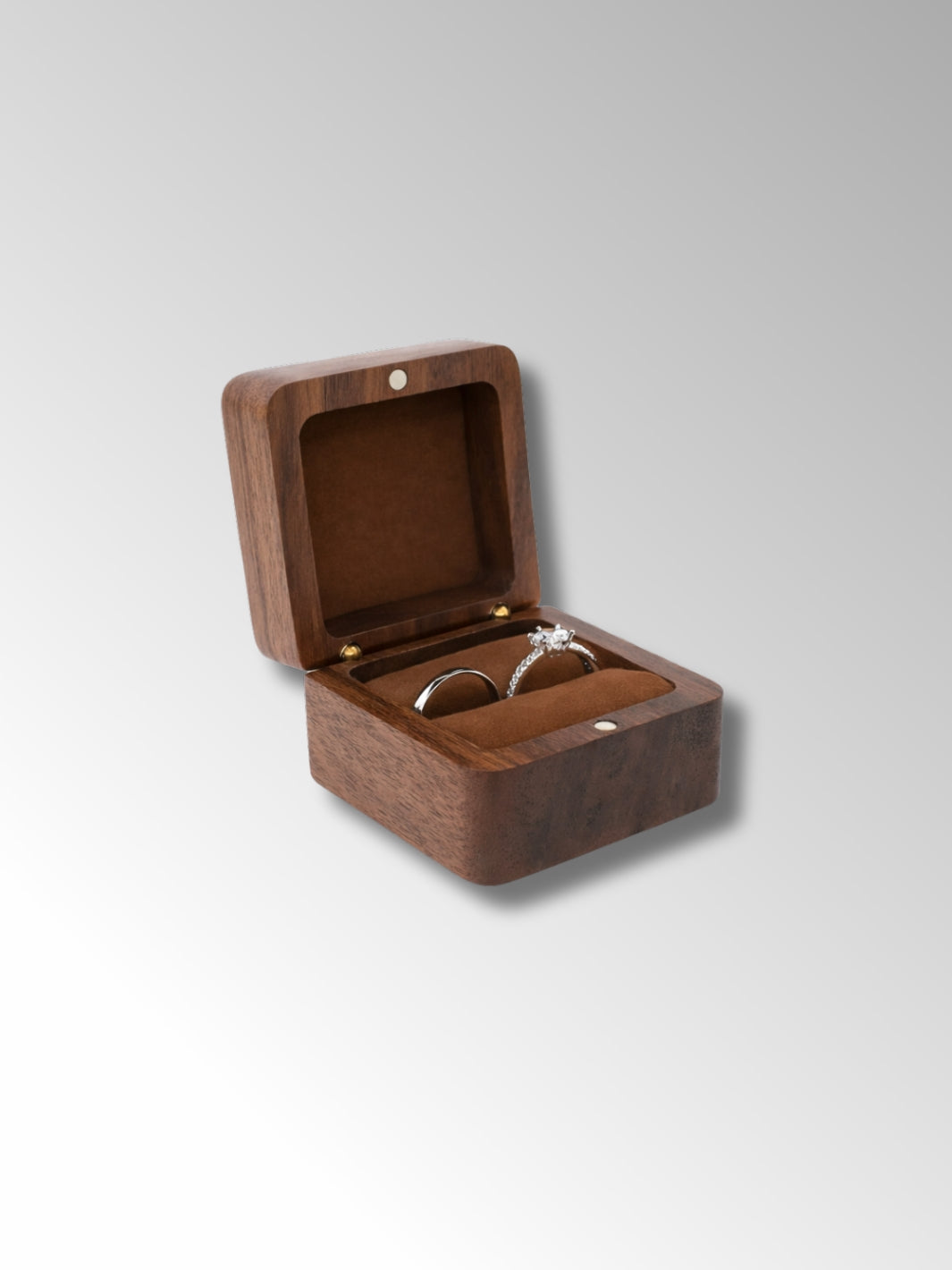Boîte à Bague en Bois Travaillé