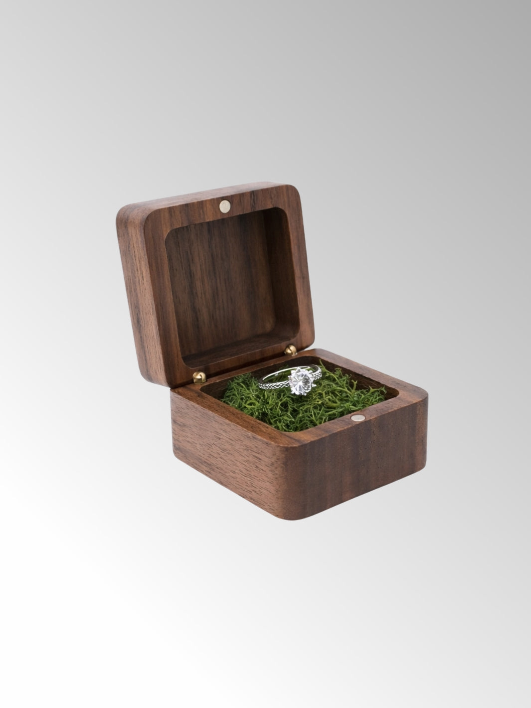 Boîte à Bague en Bois Travaillé