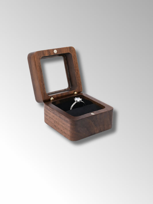 Boîte à Bague en Bois Travaillé