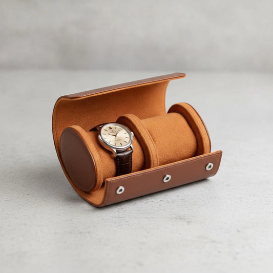 Etui à Montre en  Cuir 2 Emplacements