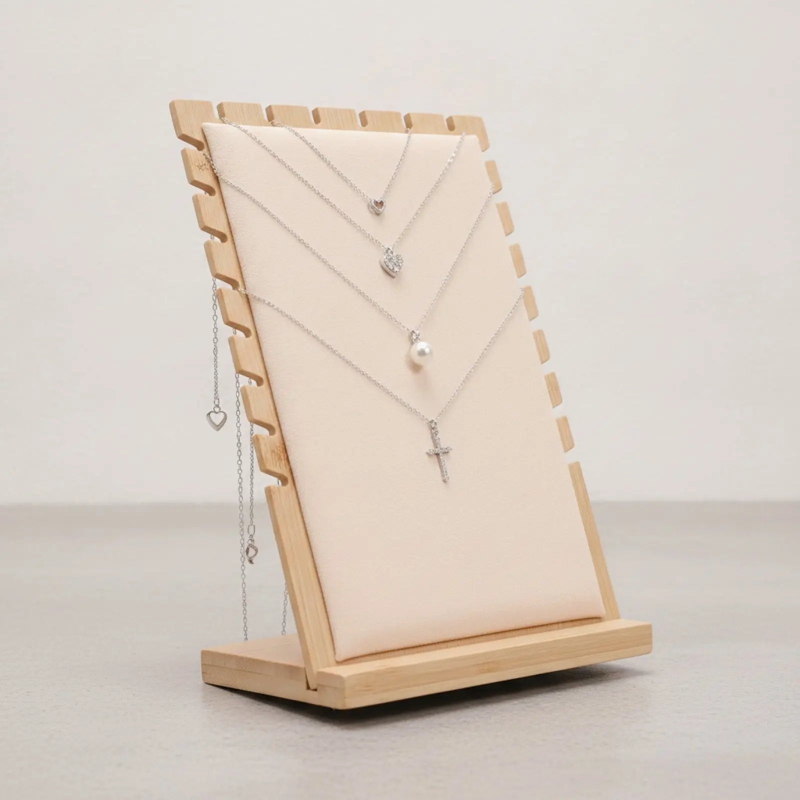 Présentoir à Colliers en Bois avec Support Vertical