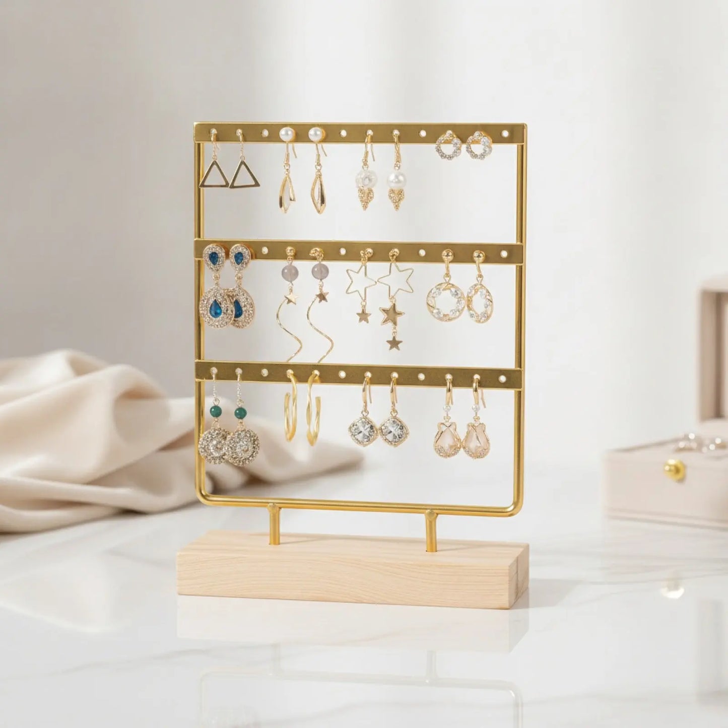 Présentoir à Bijoux Doré