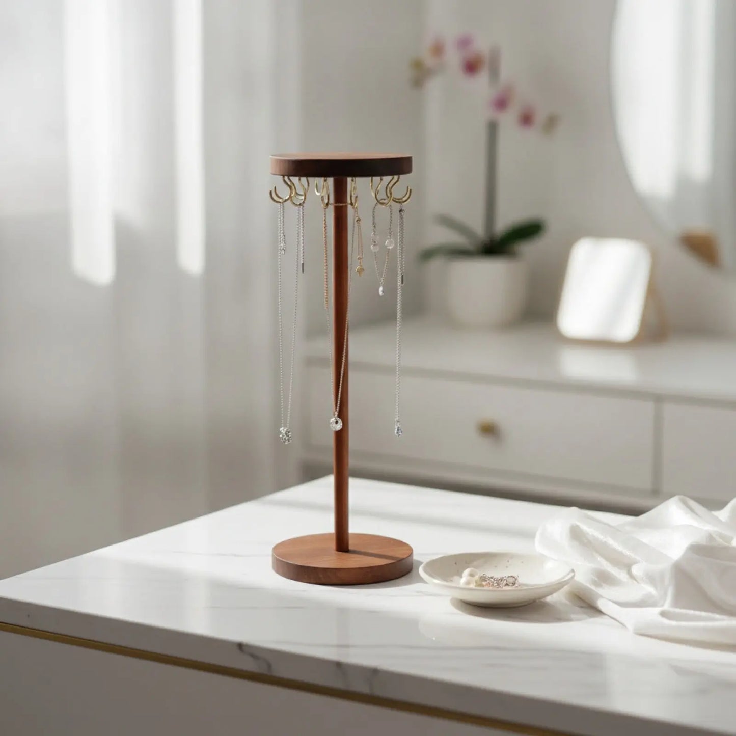 Présentoir à Bijoux en Bois Multi-Niveaux