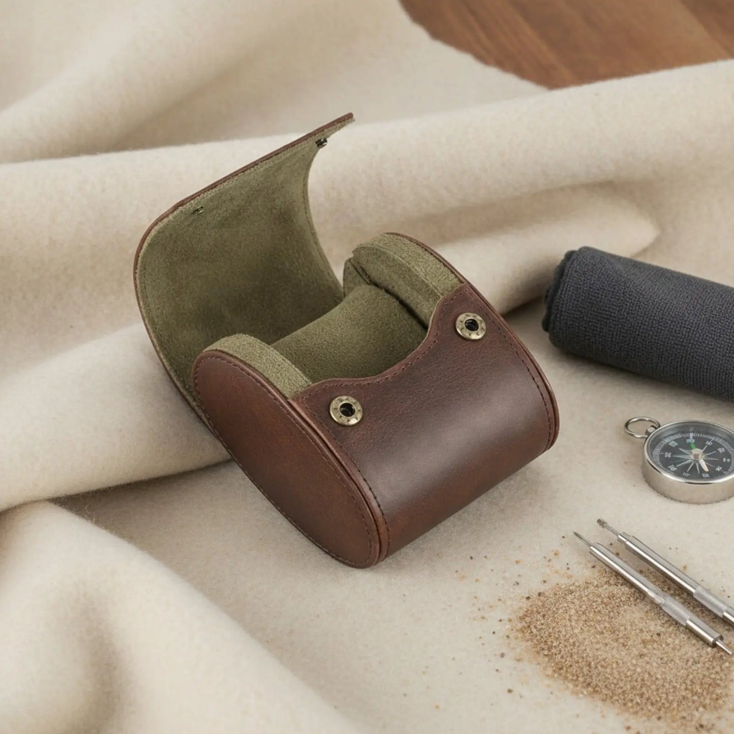 Etui à Montre de Voyage en Cuir 1 Emplacement