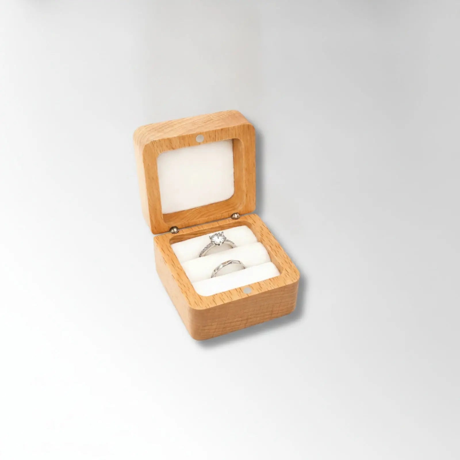 Boîte à Bague Couple en Bois