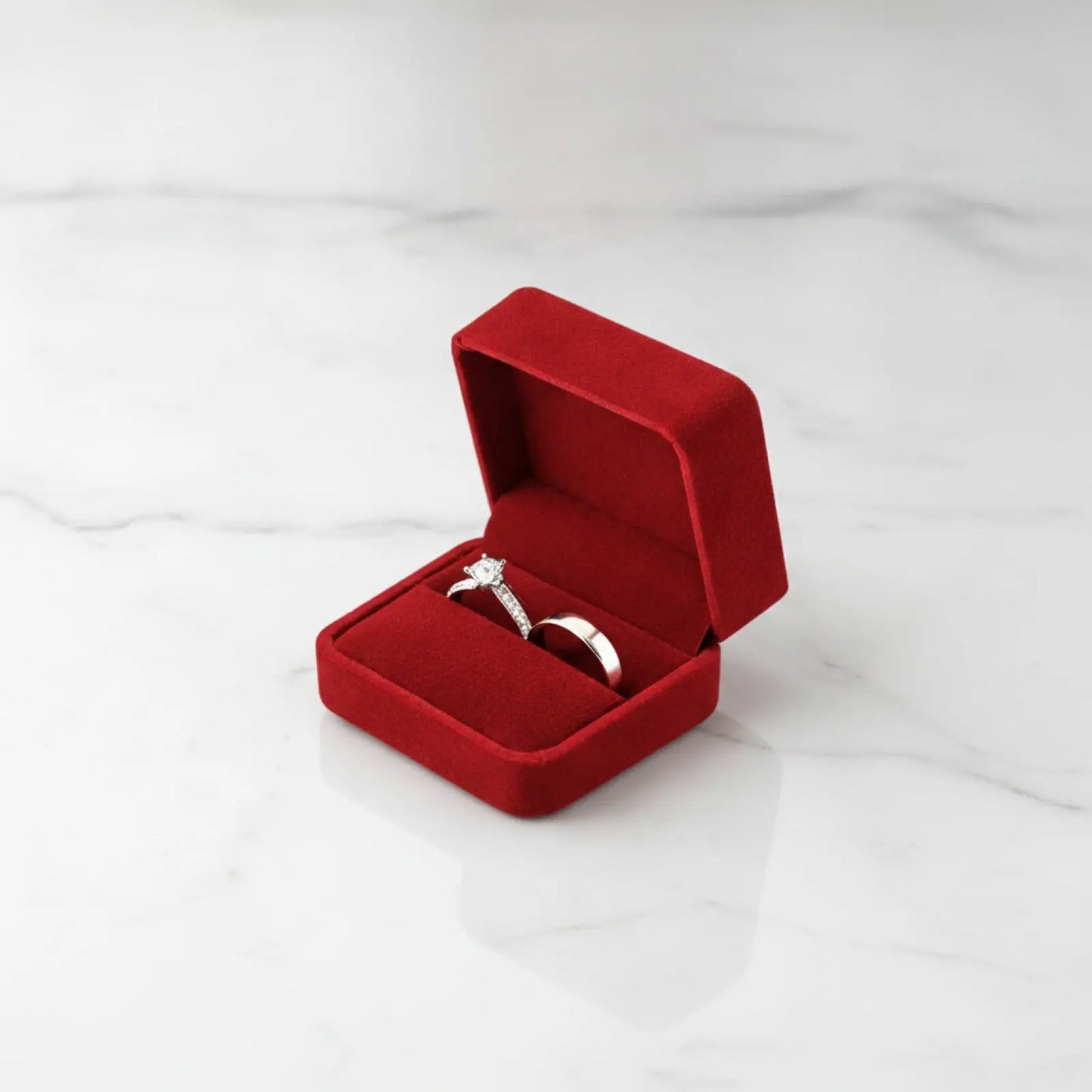 Boîte à Bague en Velours