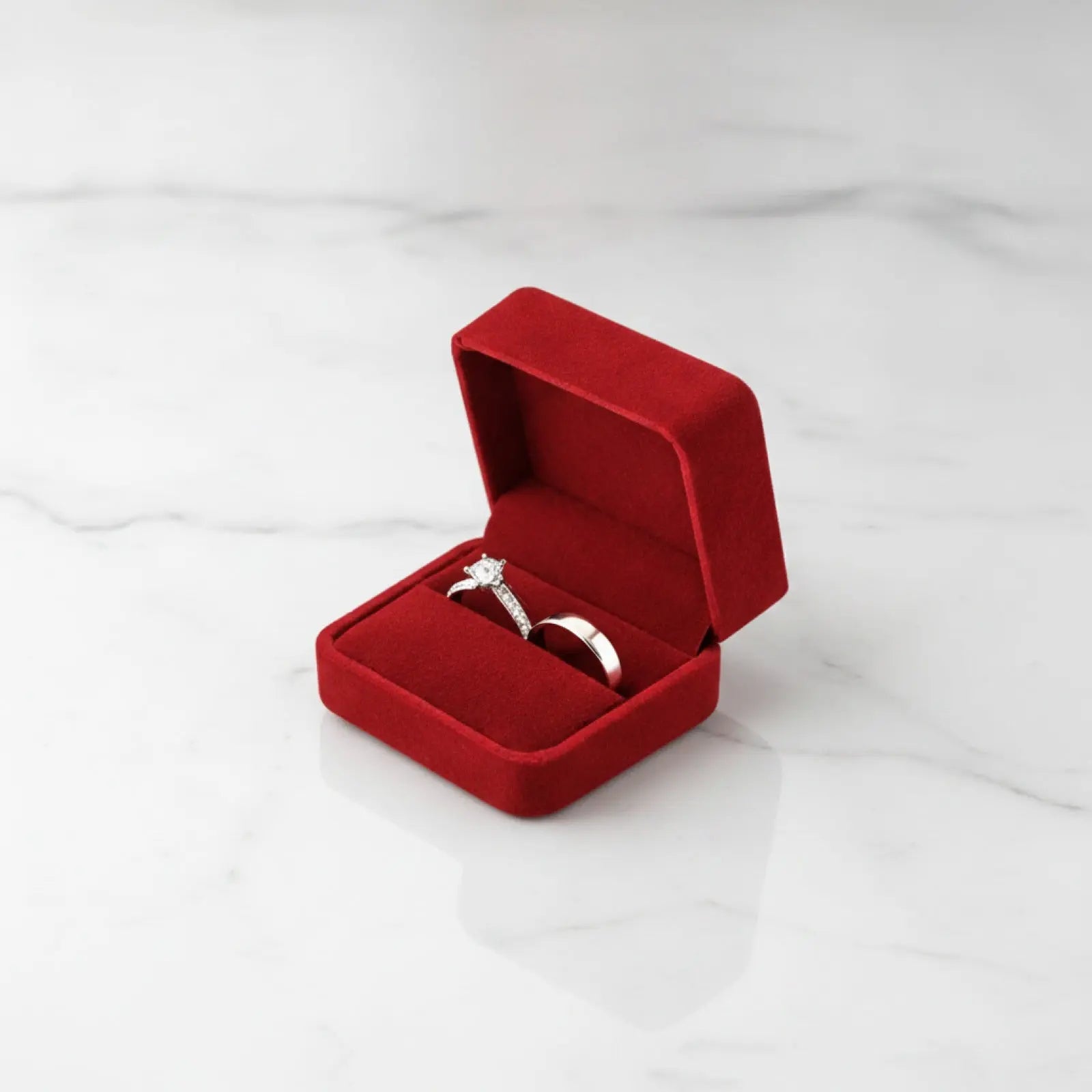 Boîte à Bague en Velours