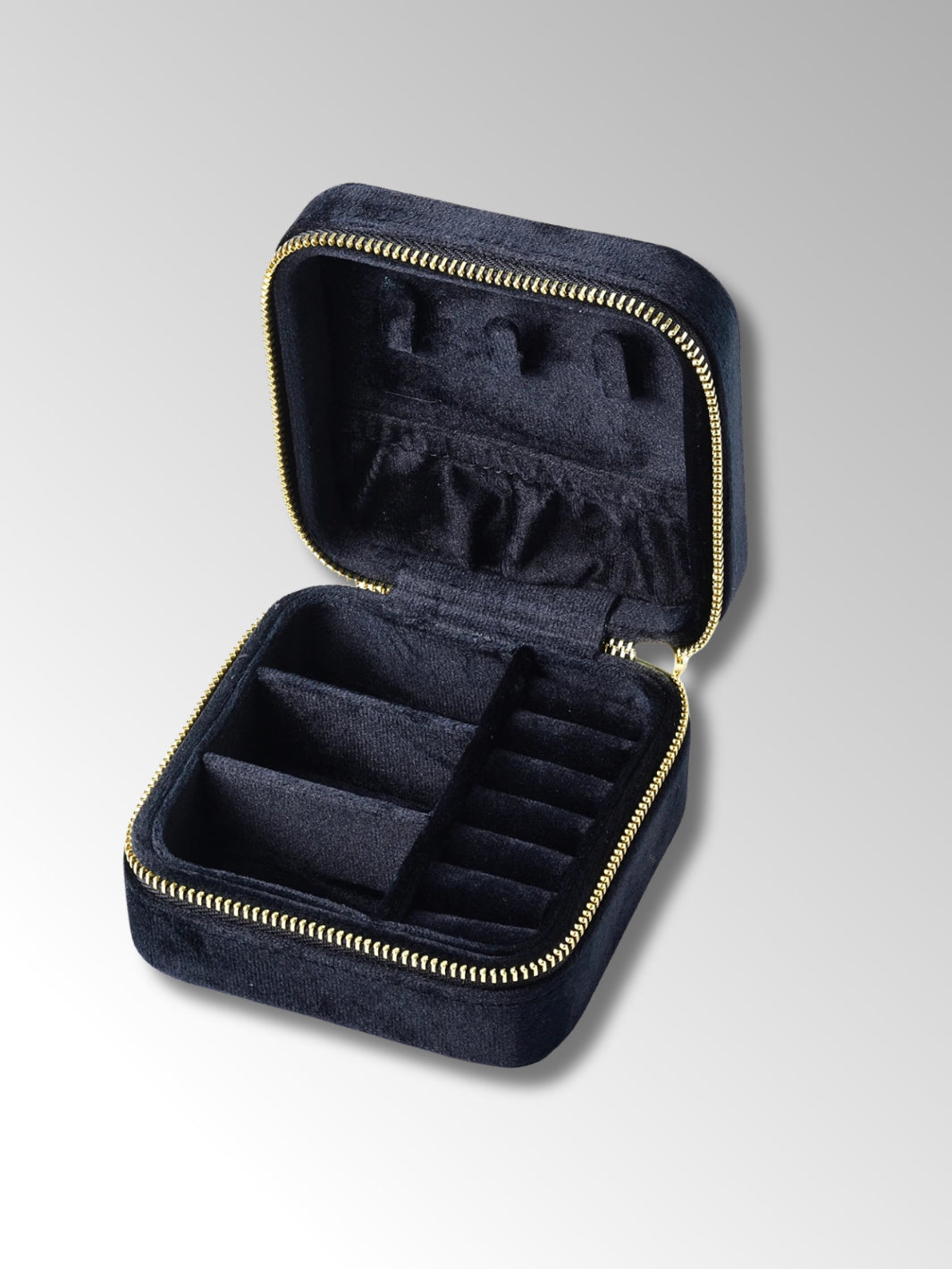 Boîte à Bijoux de Voyage Compacte en Velours