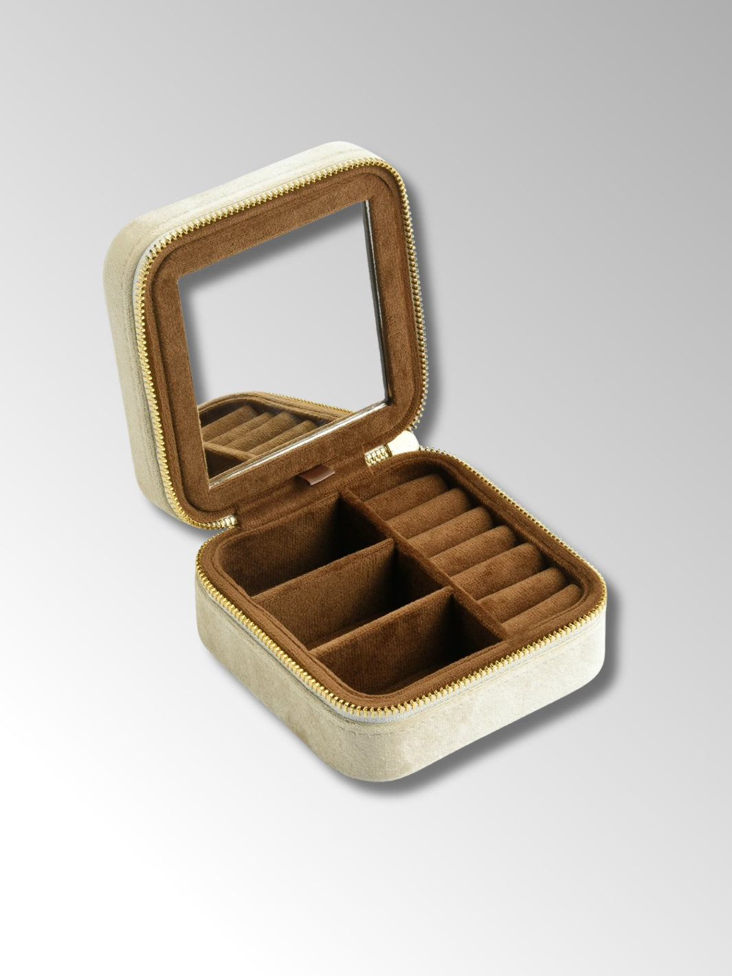 Boîte à Bijoux de Voyage avec Miroir