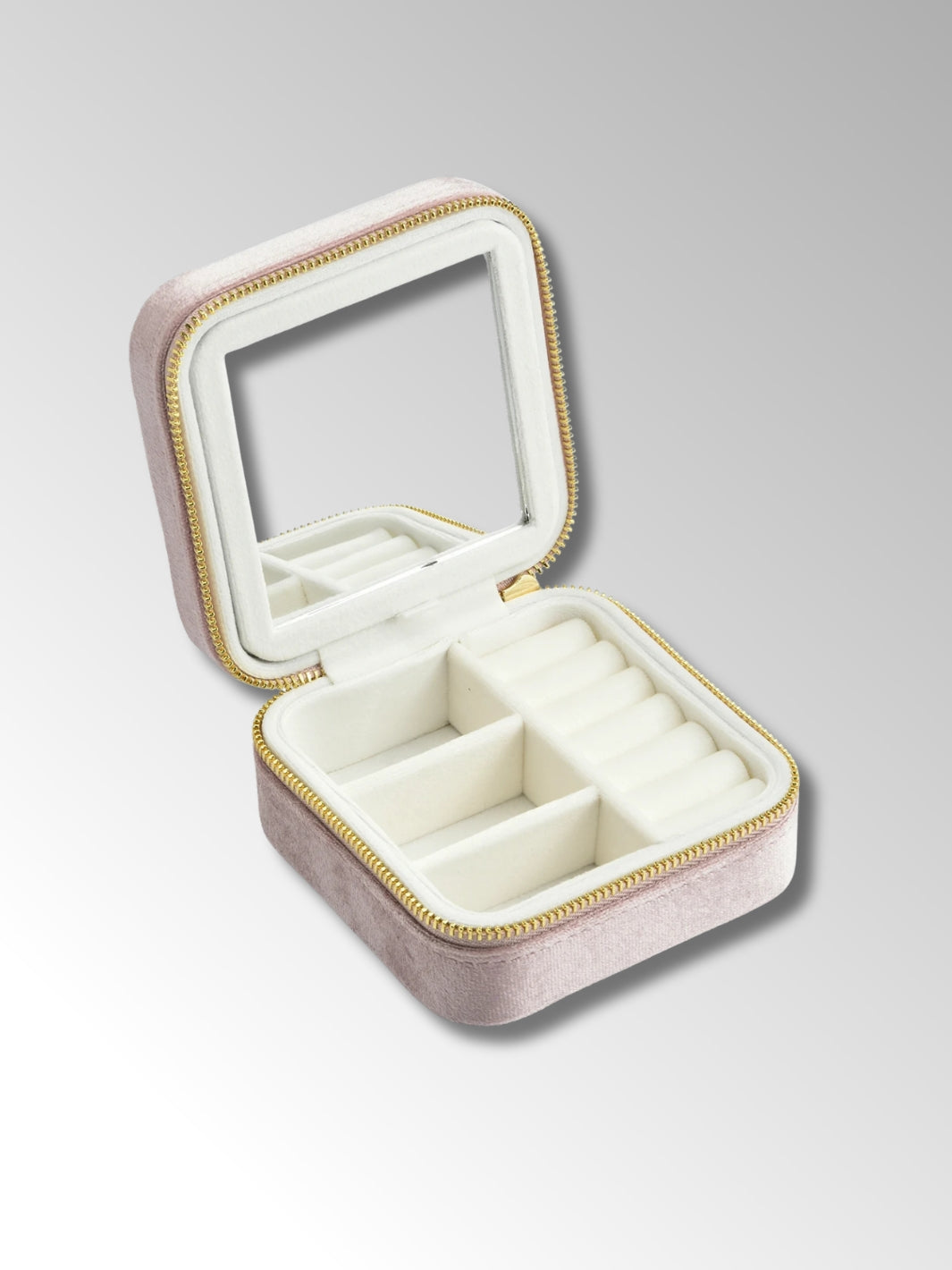 Boîte à Bijoux de Voyage avec Miroir