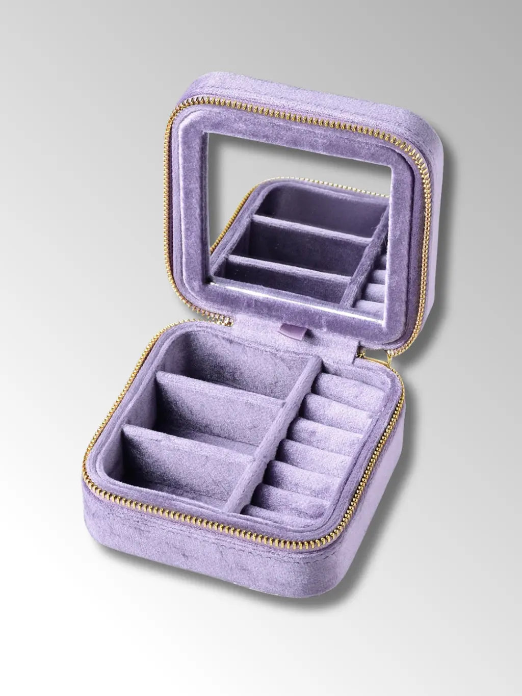 Boîte à Bijoux de Voyage avec Miroir