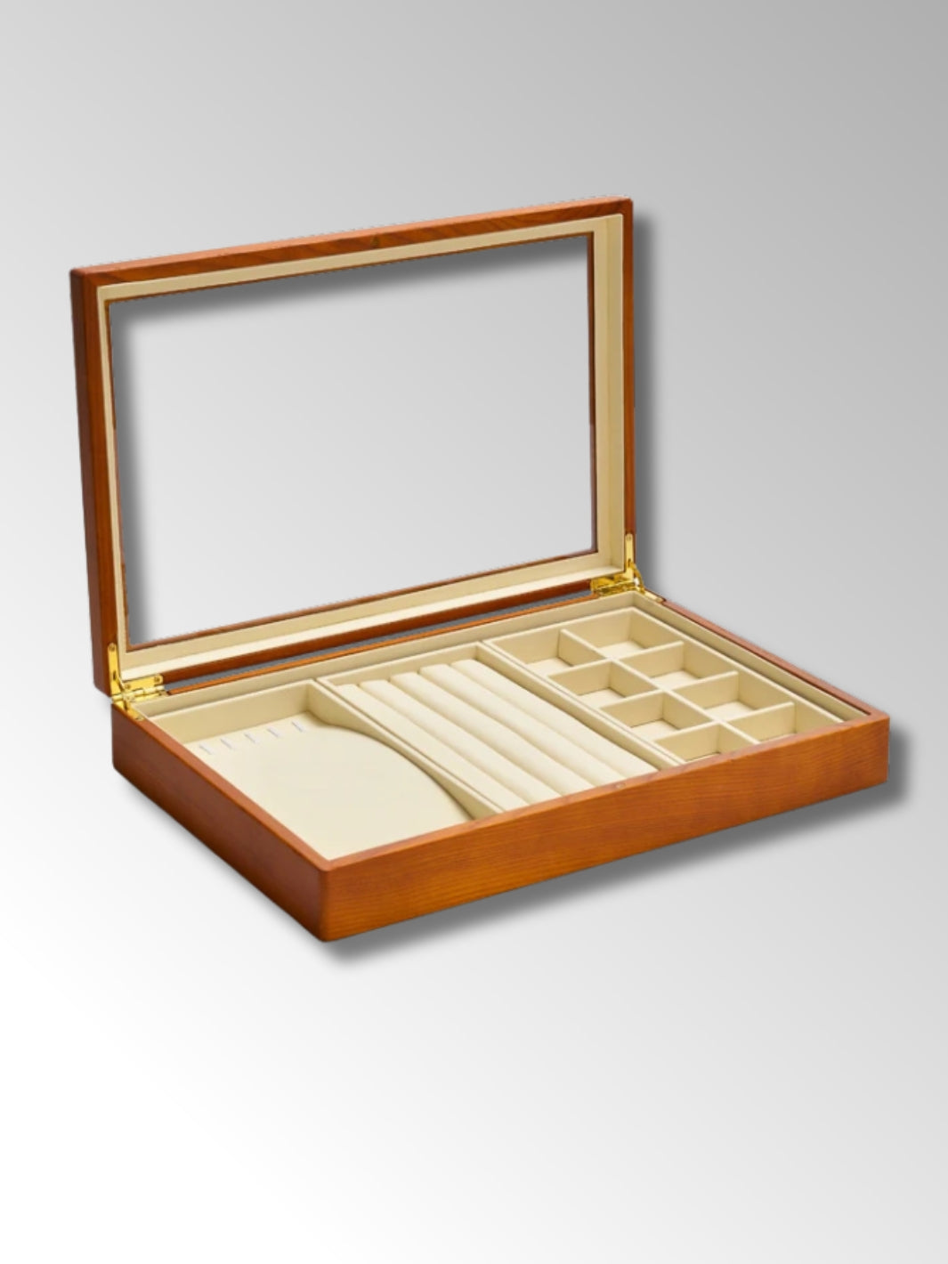 Coffret à Bijoux en Bois et Velours avec Compartiments