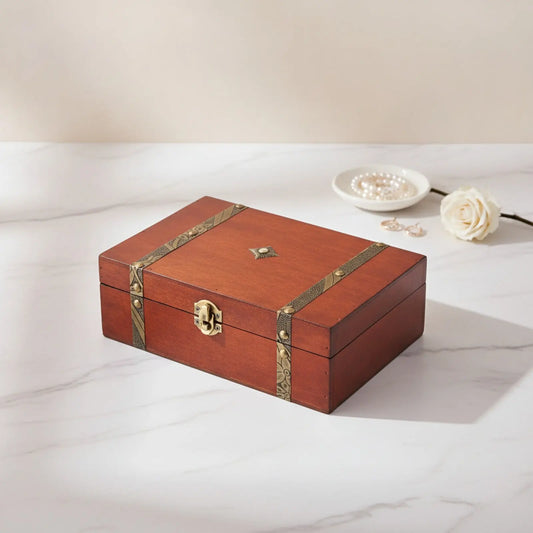 Coffret à Bijoux Rétro en Bois
