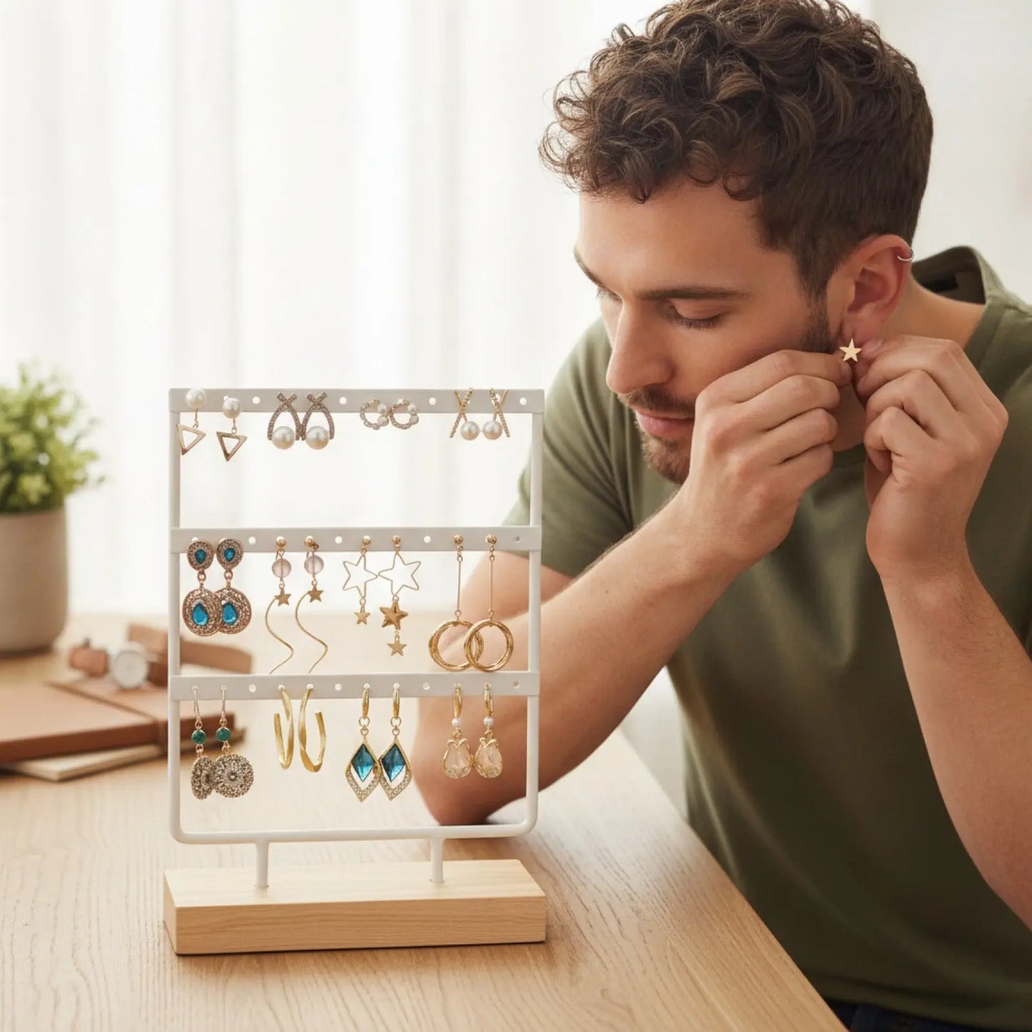 Présentoir à Bijoux Doré