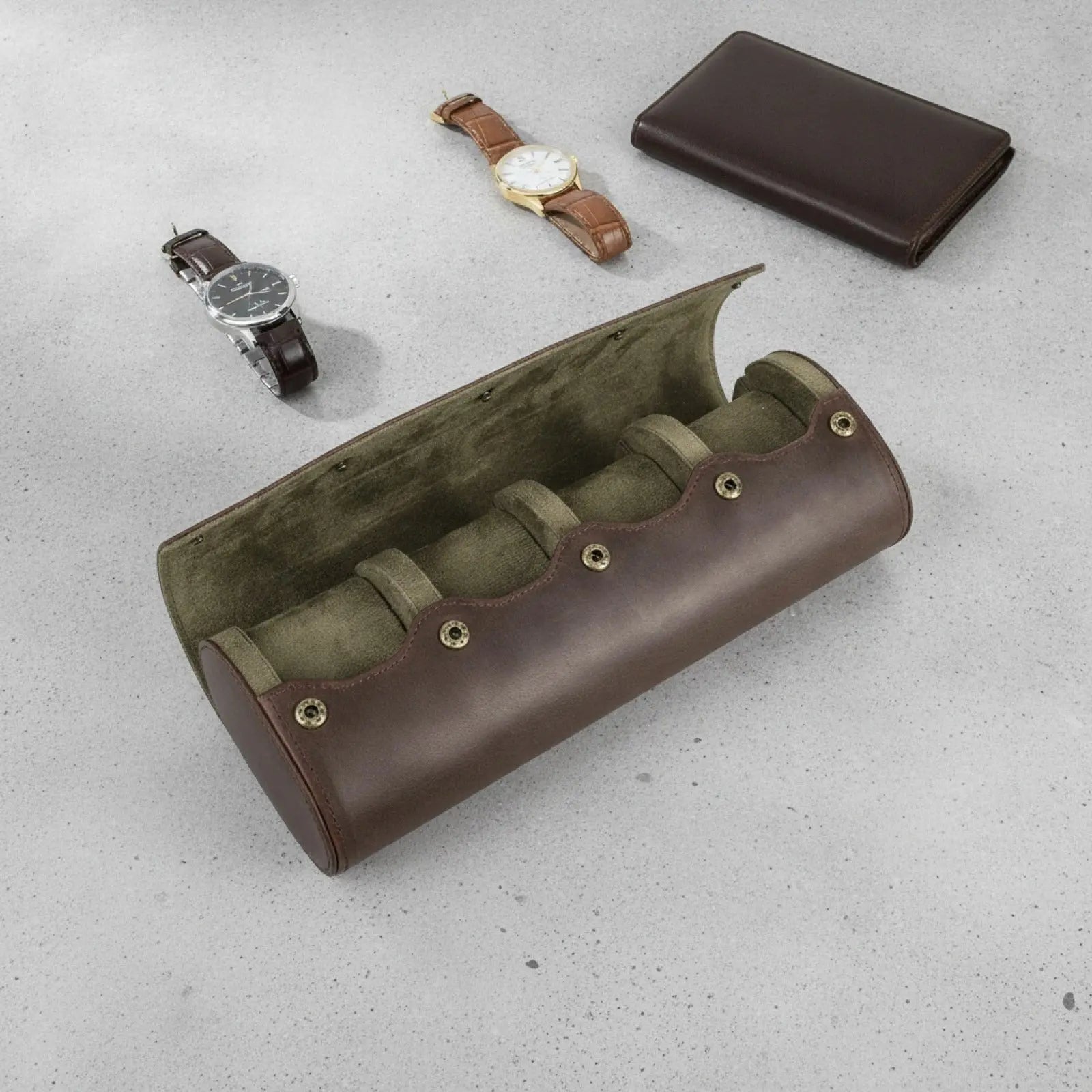 Etui à Montre de Voyage en Cuir 4 Emplacements
