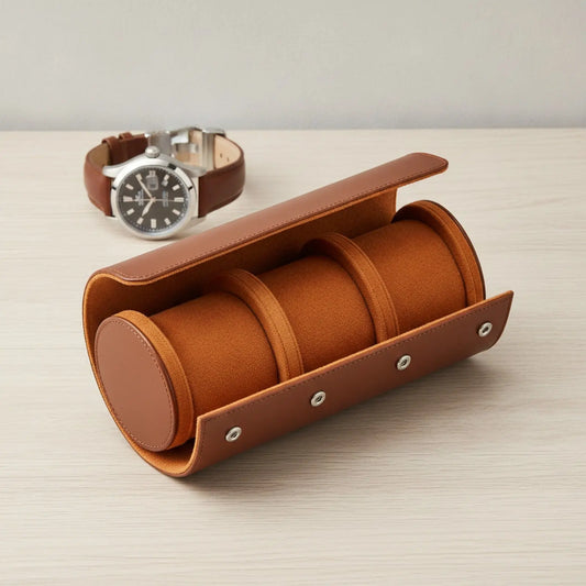 Etui à Montre en Cuir 3 Emplacements