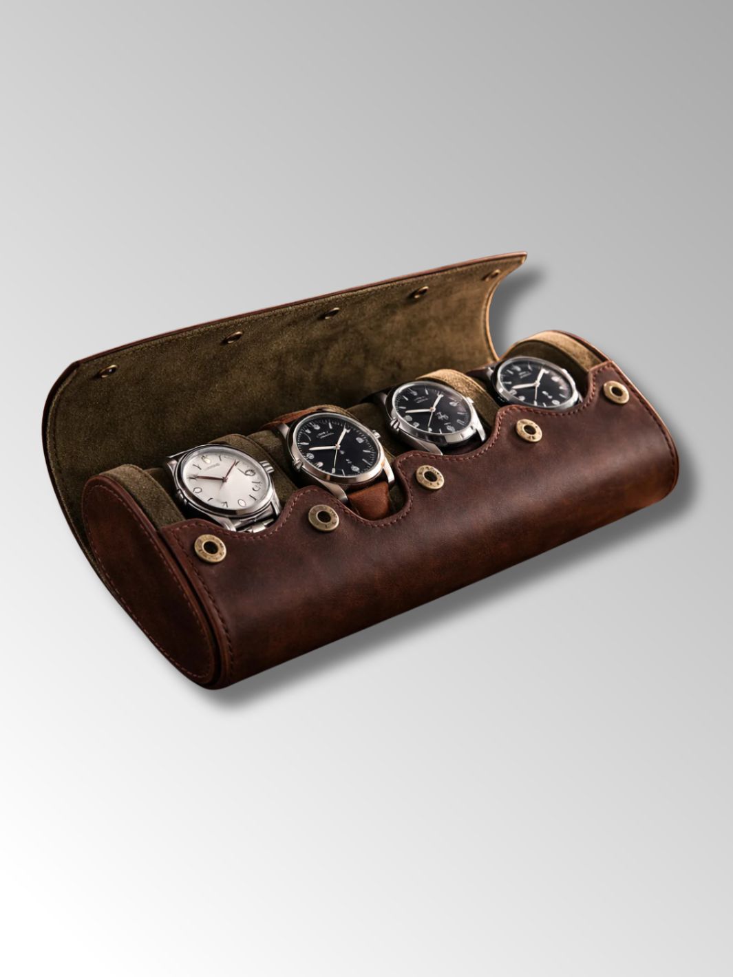 Etui à Montre de Voyage en Cuir 4 Emplacements