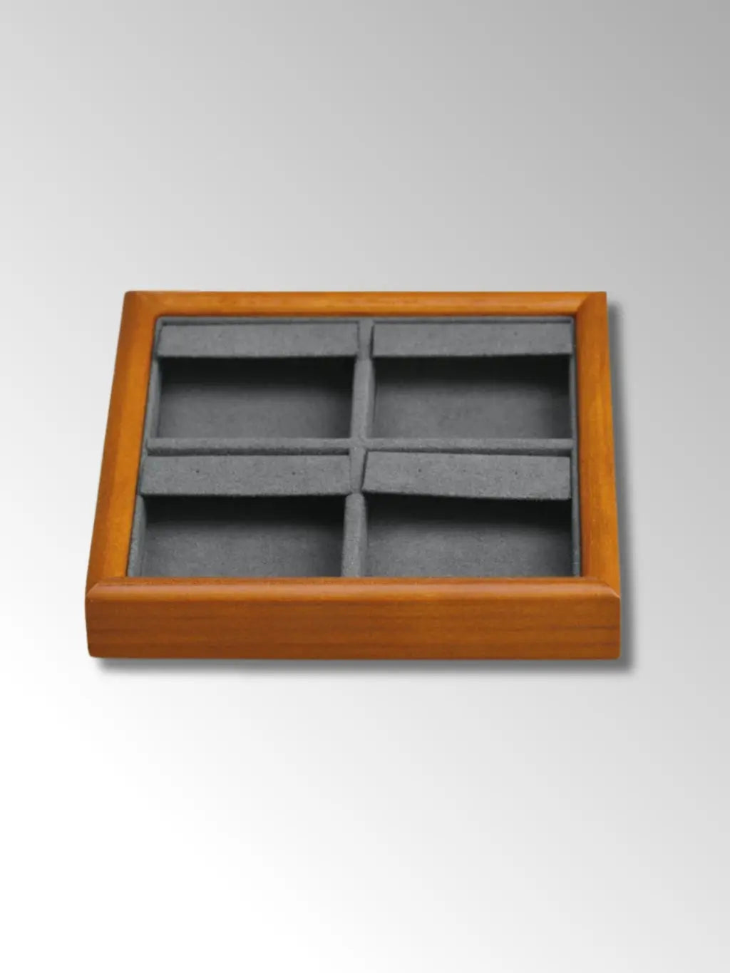 Plateau à Bijoux en Bois et Velours