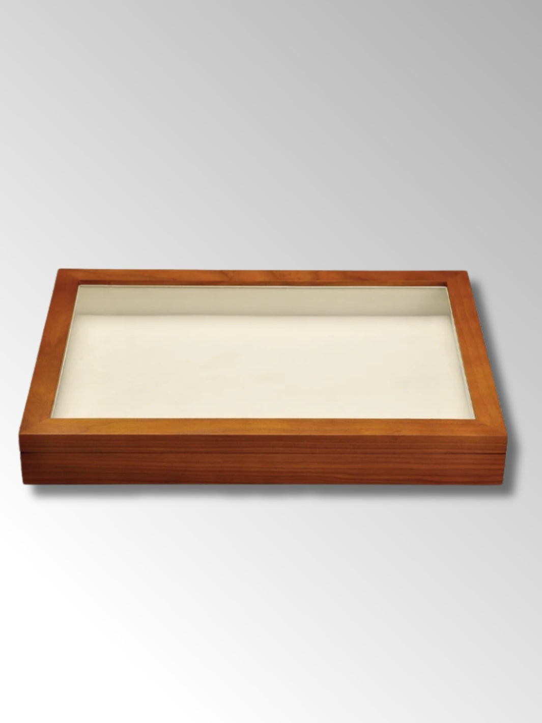 Plateau à Bijoux en Bois avec Compartiments et Couvercle