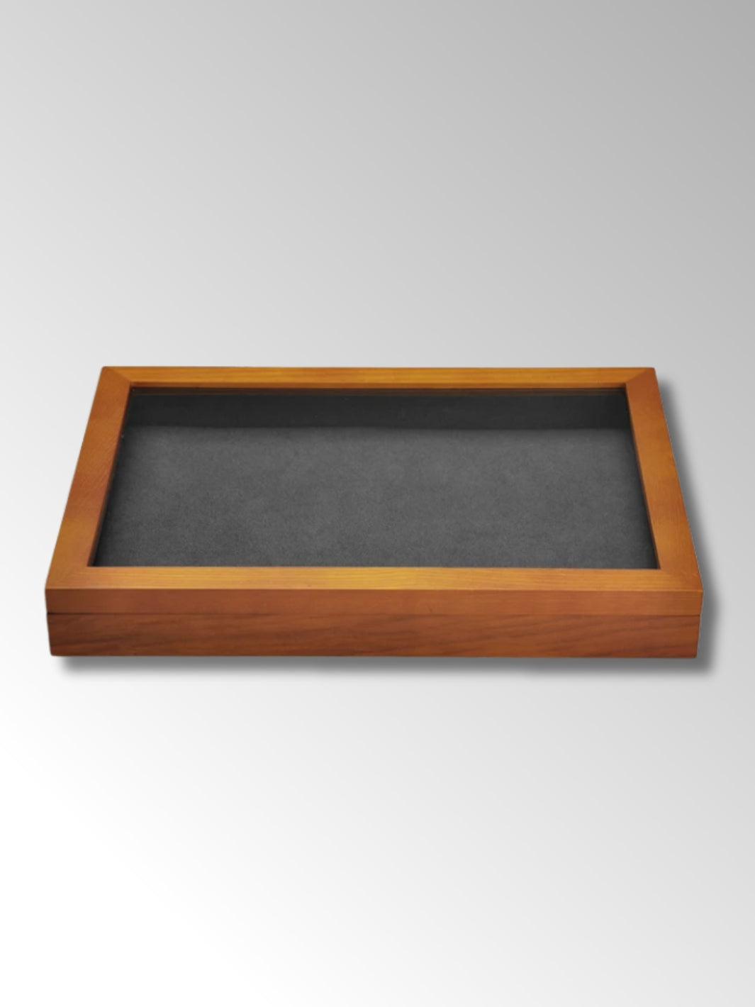 Plateau à Bijoux en Bois avec Compartiments et Couvercle