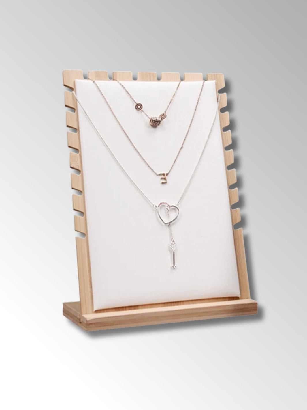 Présentoir à Colliers en Bois avec Support Vertical