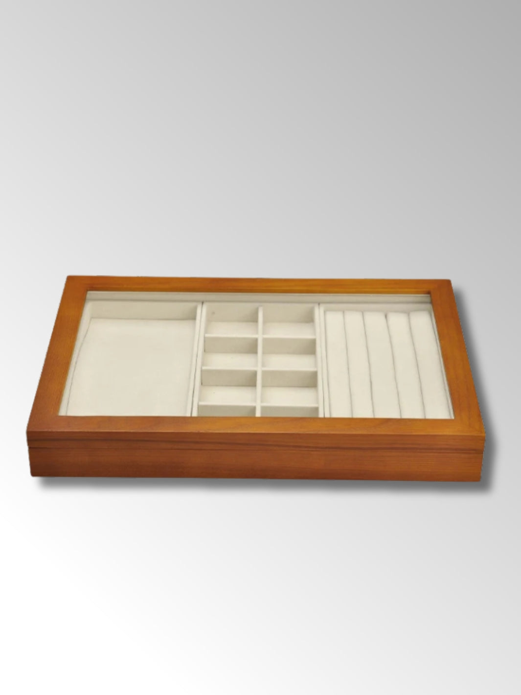 Coffret à Bijoux en Bois et Velours avec Compartiments